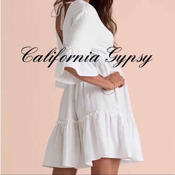 RESTOCKING🎉Resort Cotton Ruffle Dress Coverup - Picture 8 of 11